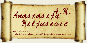 Anastasija Miljušević vizit kartica